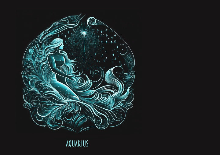 illustration of the Aquarius sign
