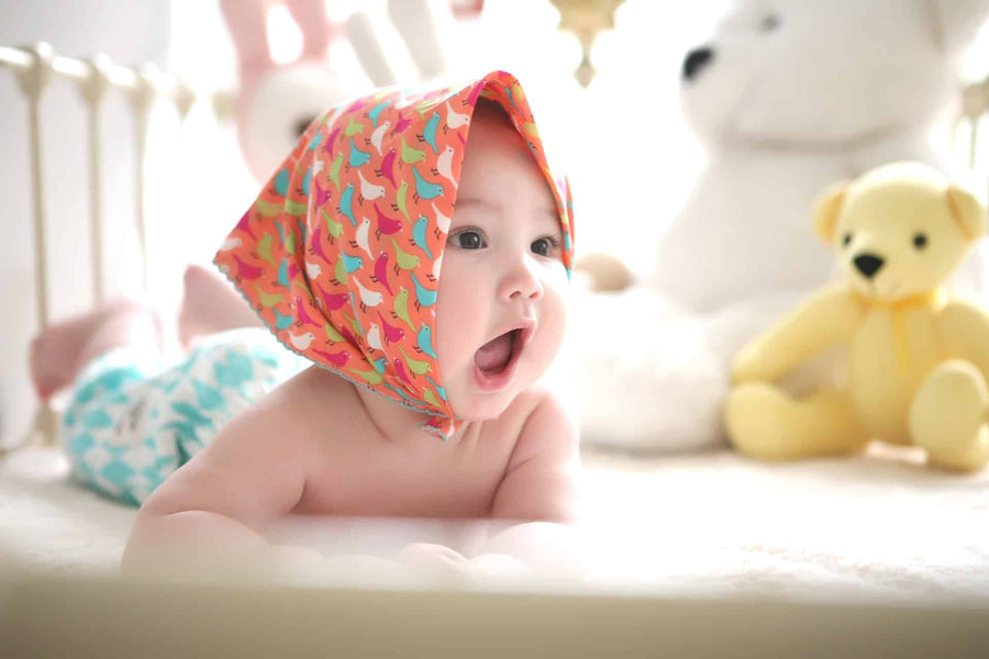 Baby Wearing a Headscarf