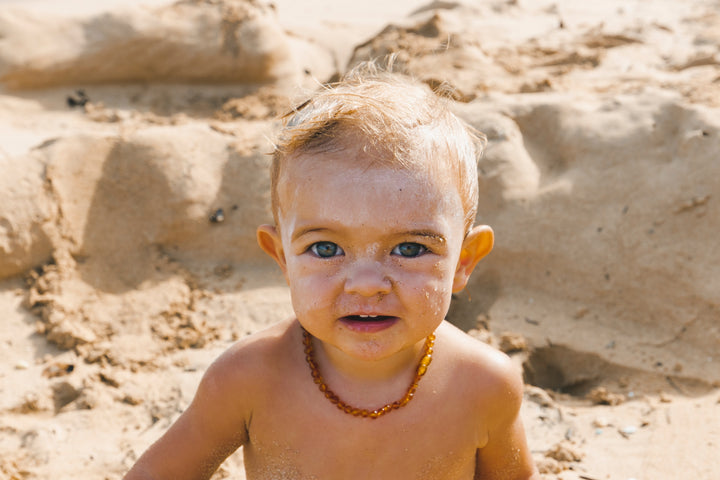 baby wearing sunscreen