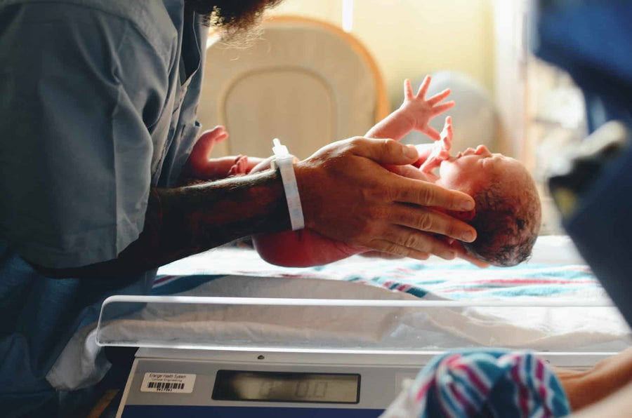 newborn baby in a hospital