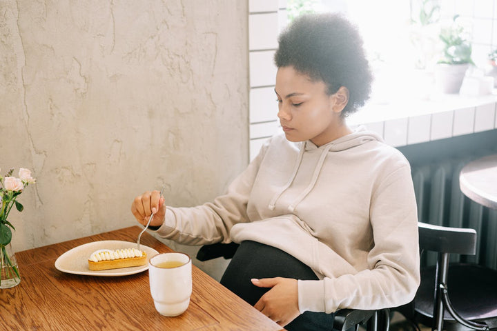 pregnant woman eating