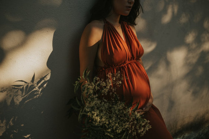 Pregnant woman in dress