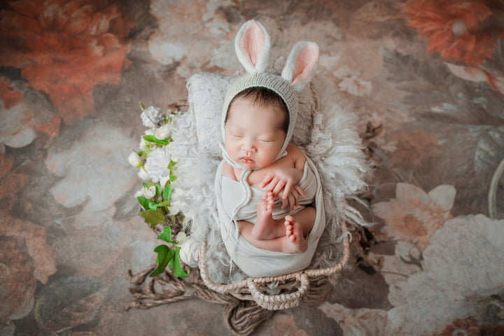 baby dressed up as a rabbit