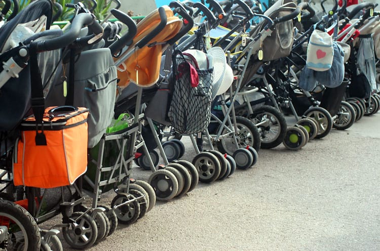 a lot of different strollers