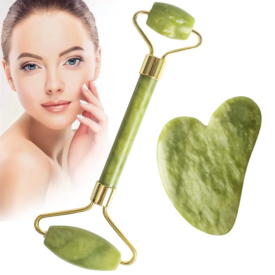 Jade Roller with Gua Sha