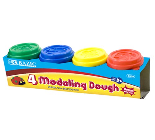 BAZIC 2 Oz. Multi Color Modeling Dough (4/Pack)